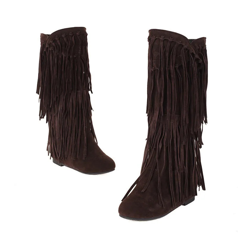 Autumn and winter women's high top boots