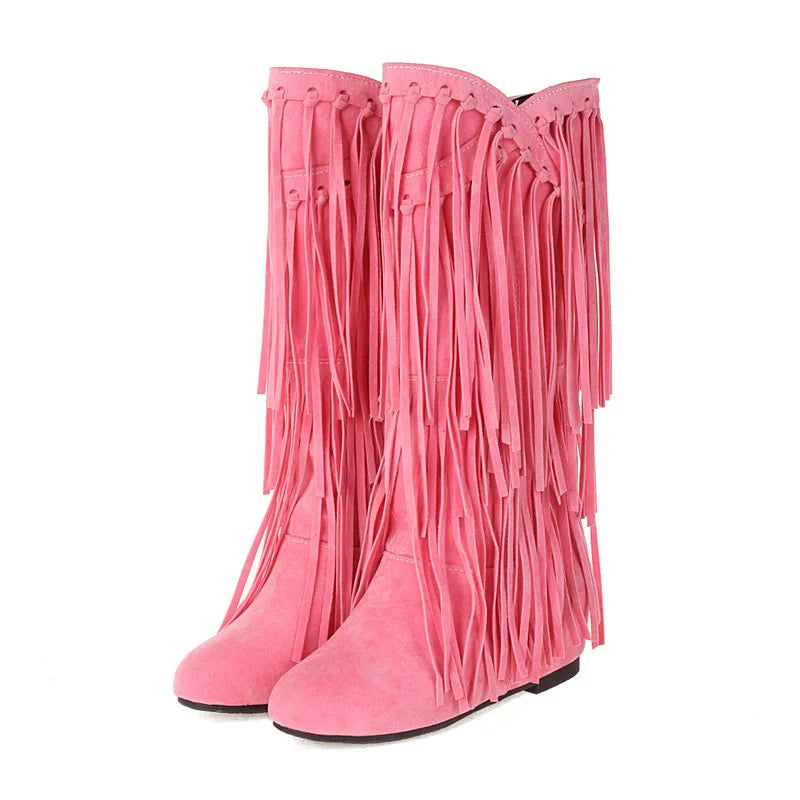Autumn and winter women's high top boots