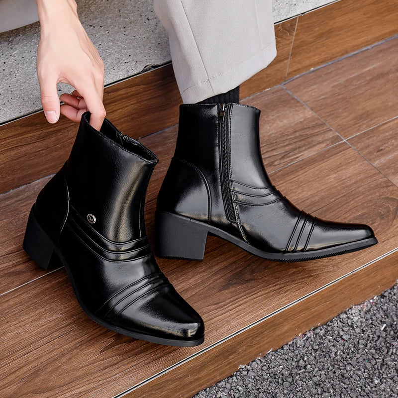 Men's Luxury Pointed High Top Boots