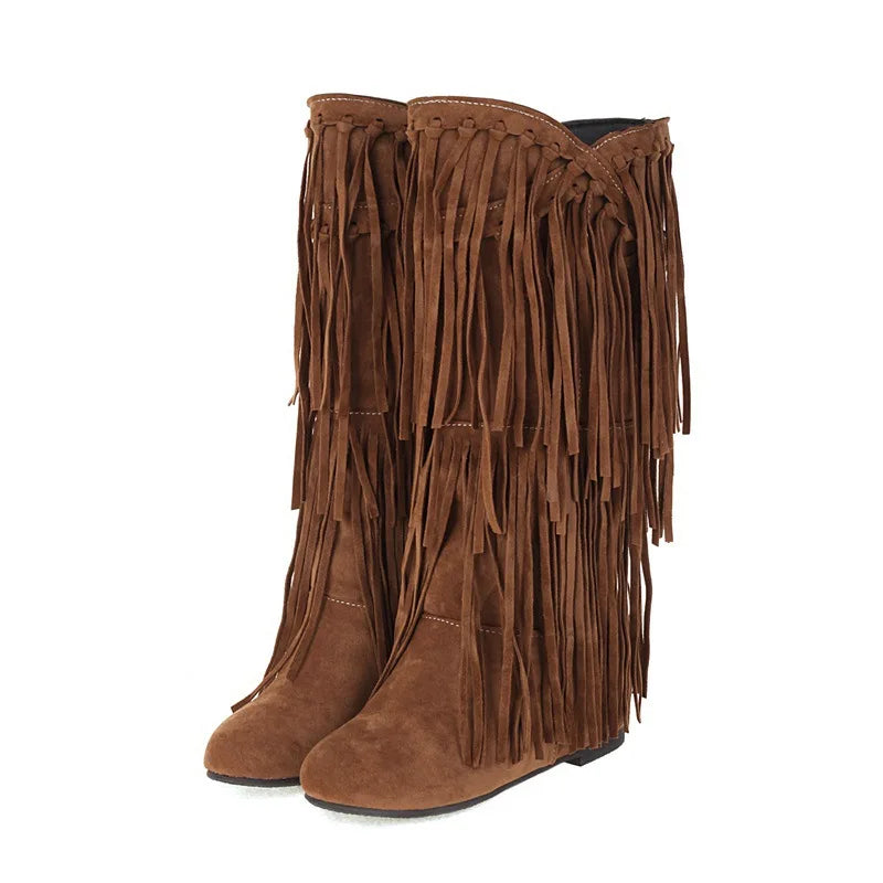 Autumn and winter women's high top boots