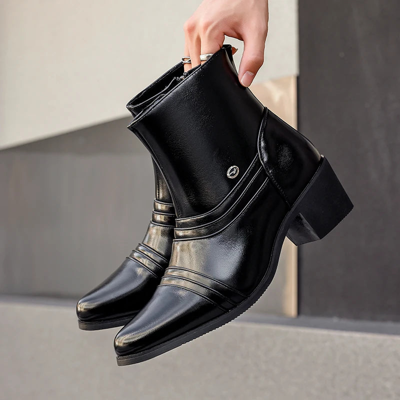 Men's Luxury Pointed High Top Boots