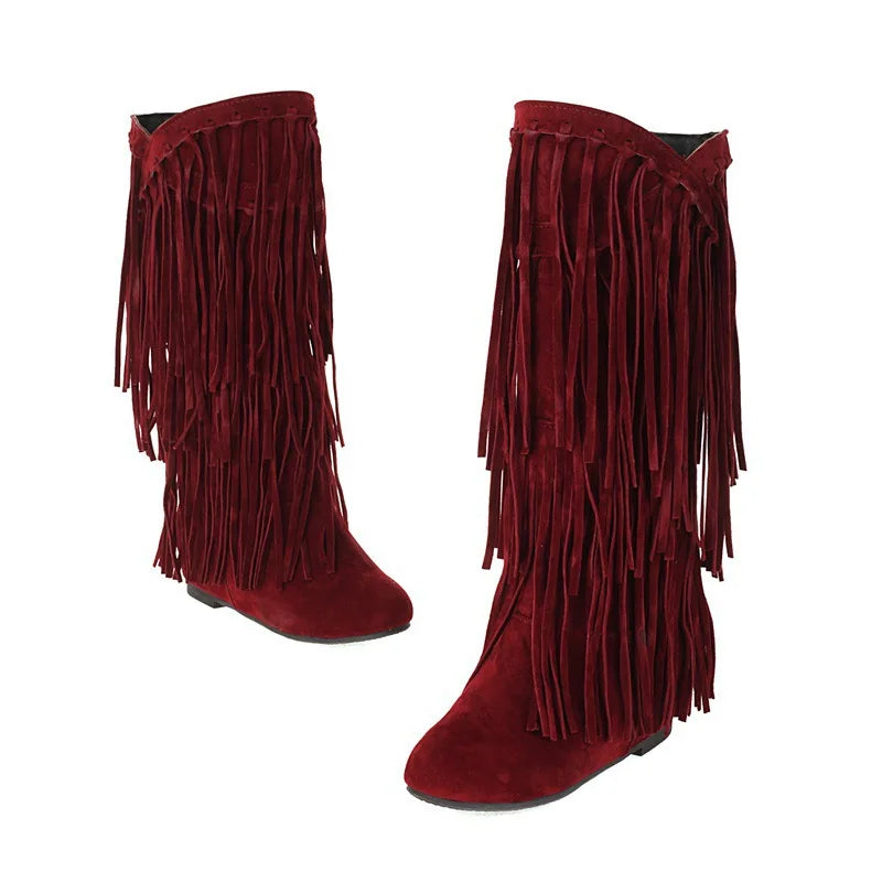 Autumn and winter women's high top boots