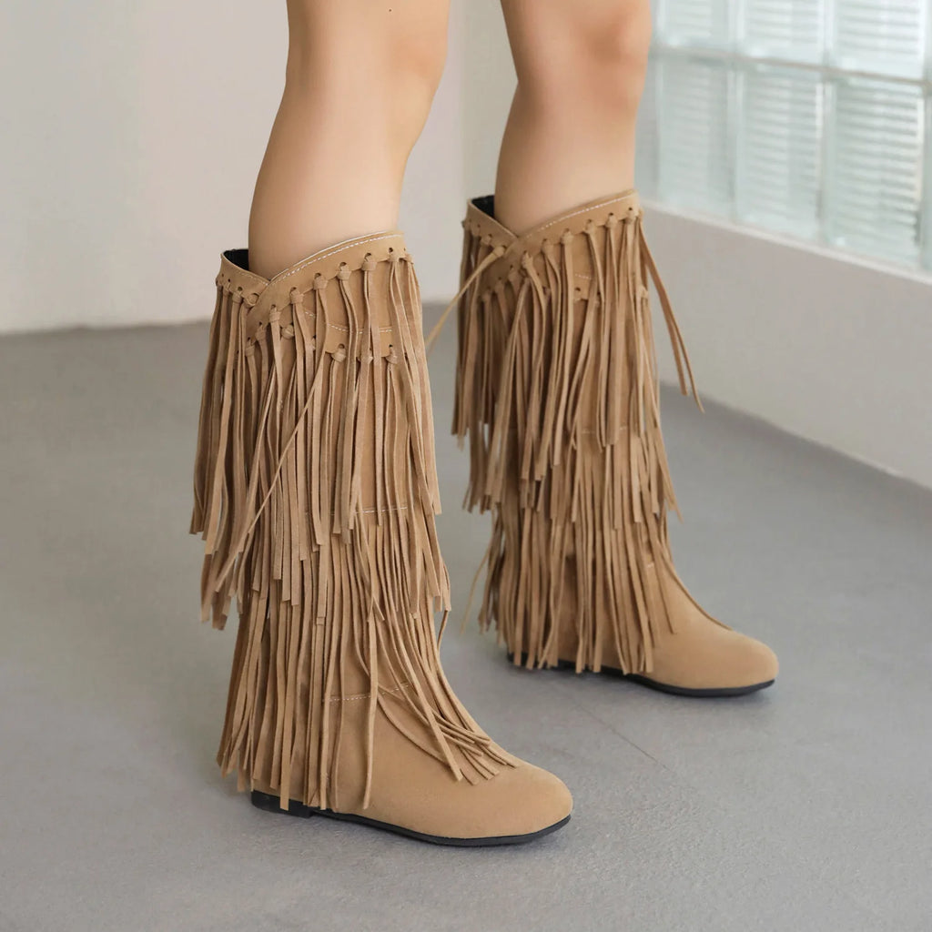 Autumn and winter women's high top boots