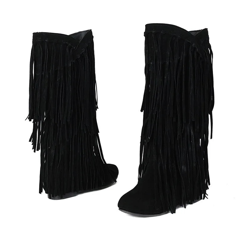 Autumn and winter women's high top boots