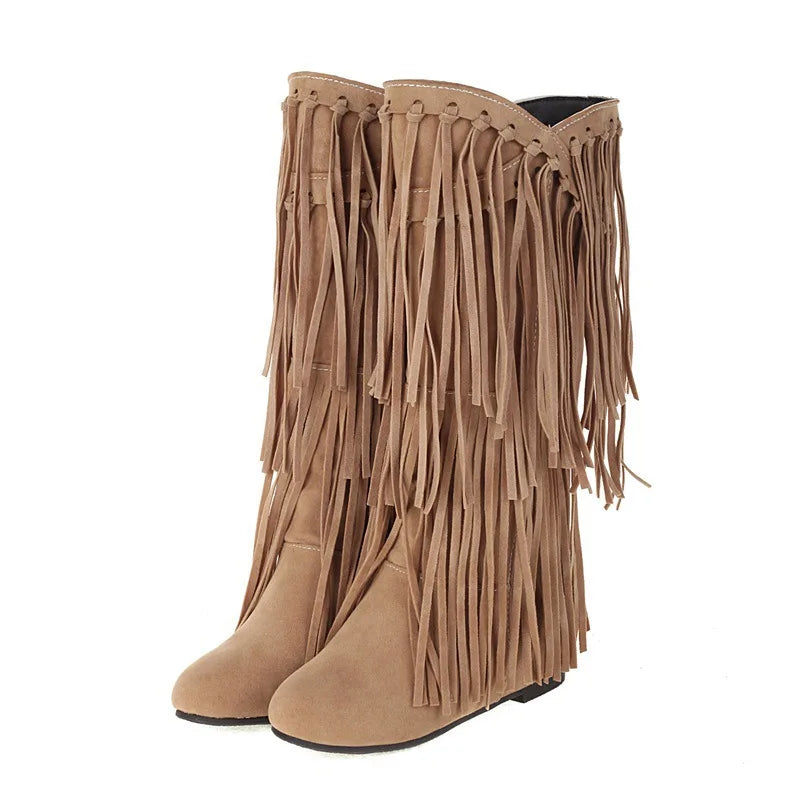Autumn and winter women's high top boots